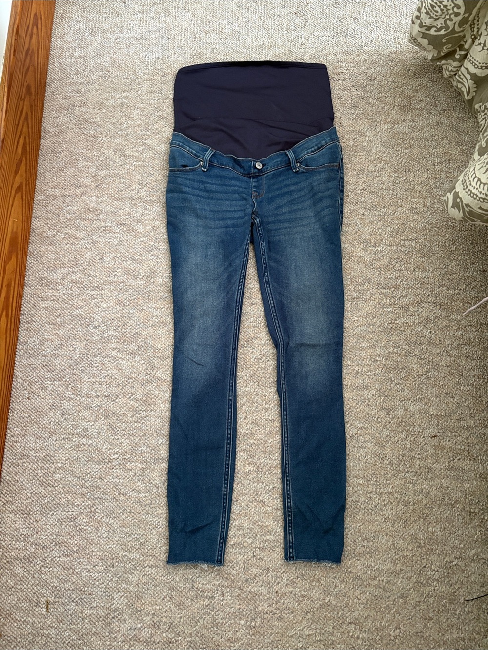 Abercrombie & fitch Maternity Dark Blue Overband Skinny Jeans